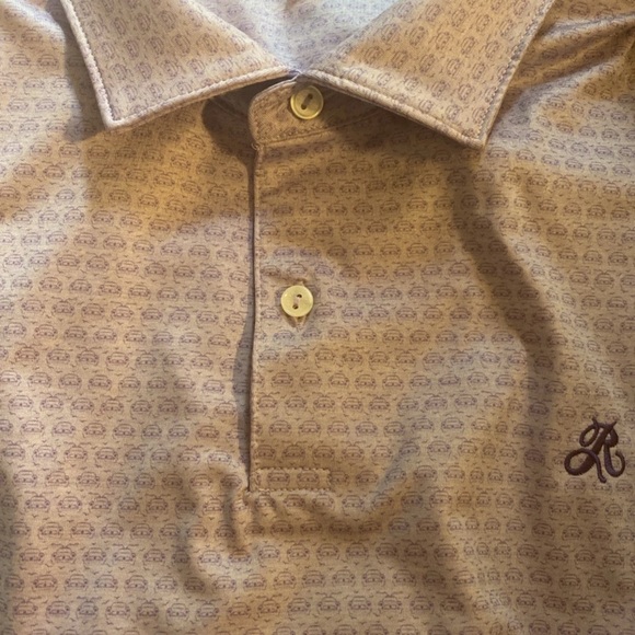 Peter Millar Crown Crafted Men’s Polo Shirt Light Purple Car Cart Print - Picture 5 of 9